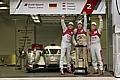 Die Sieger von Le Mans: Benoît Tréluyer, Marcel Fässler und André Lotterer.  Foto:Auto-Medienportal.Net/Audi